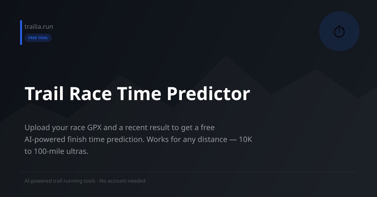 Trail Race Time Predictor - Free AI Calculator | Trailia